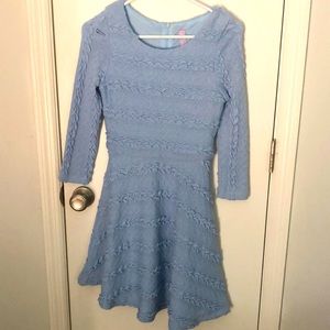 Cable Knit Baby Blue Dress